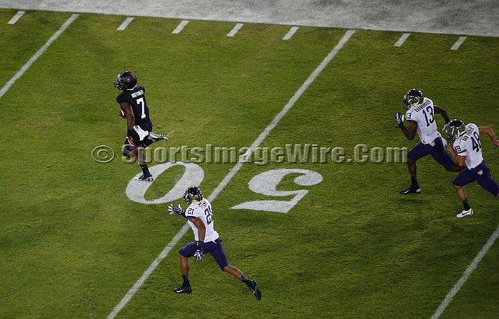 2013Stanford-Wash-002.JPG - Oct. 5, 2013; Stanford, CA, USA; Stanford Cardinal Ty Montgomery returns the opening kickoff 99 yards  against the Washington Huskies at  Stanford Stadium. Stanford defeated Washington 31-28.